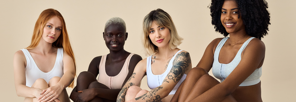 Diverse models showcasing style and unity Models posing in casual attire